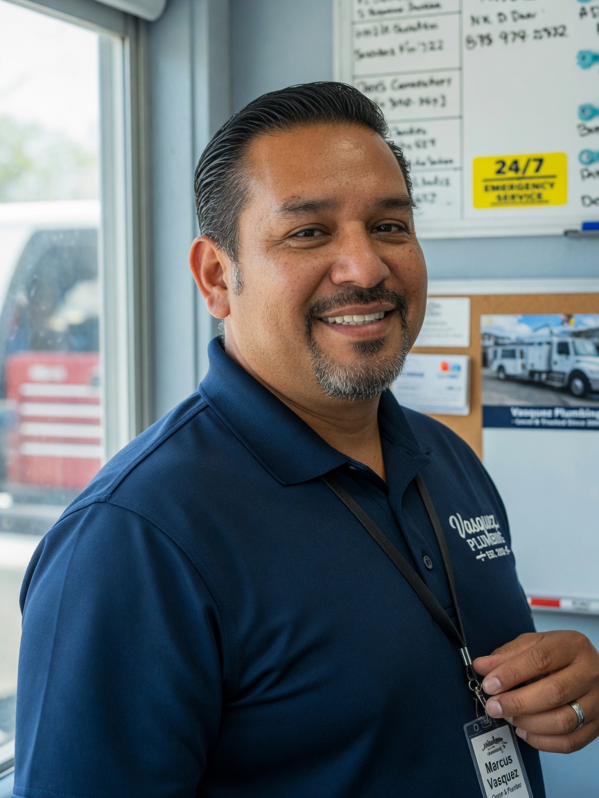 Marcus Vasquez, Owner & Plumber
